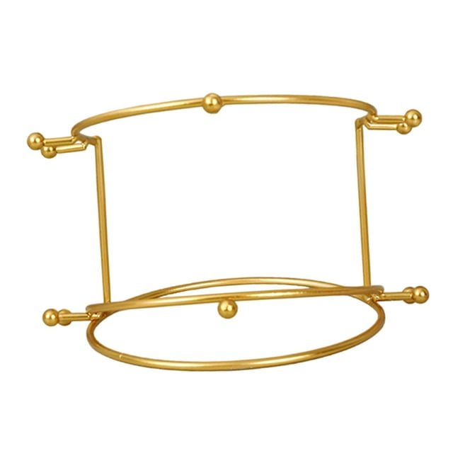 Ruiboury Metal Attractive Jewelry Rack For Headbands In Bow Tie Exhibition And Hair Accessory Organizer With Style Live Shows Gold 2 Tier