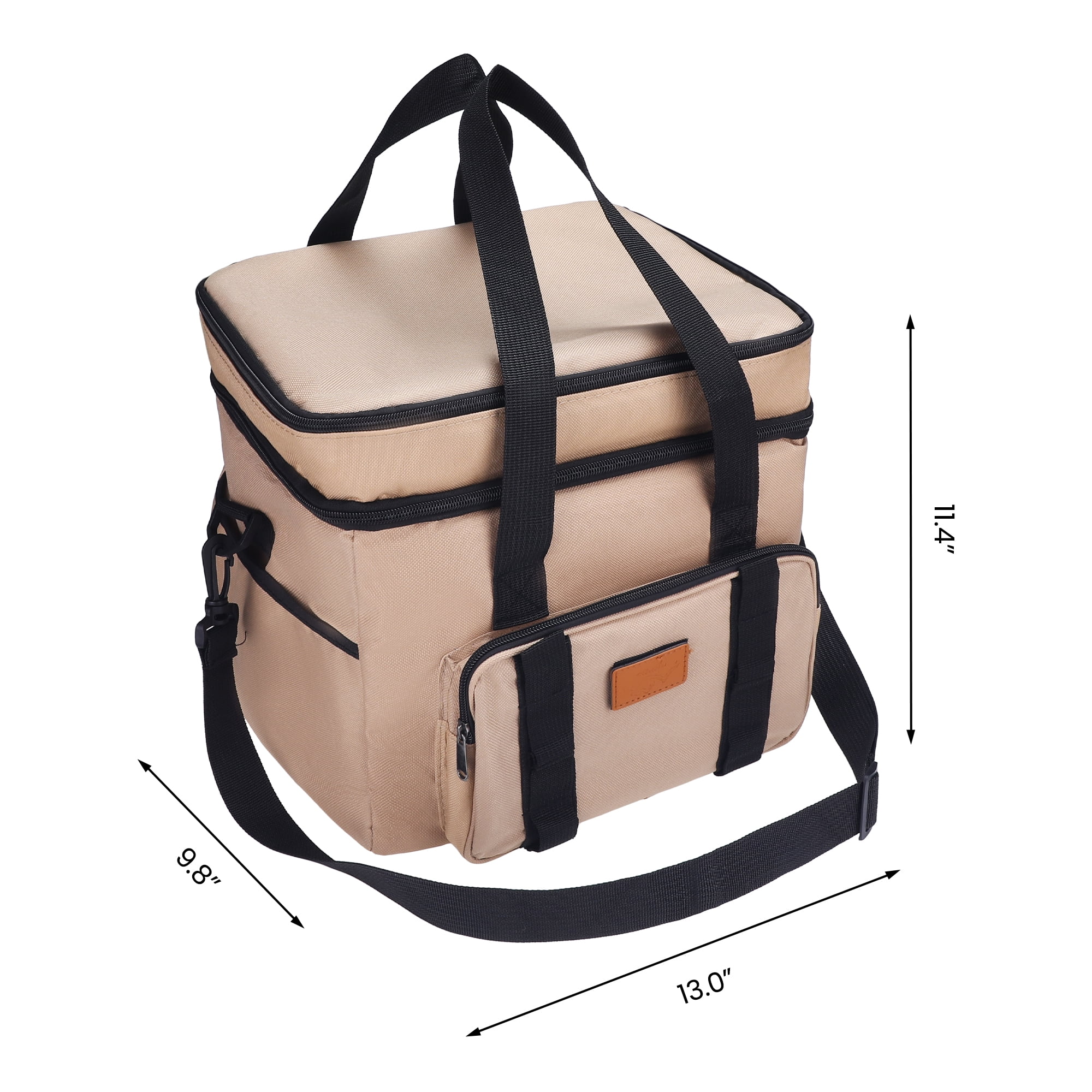 Unique Bargains Reusable Leakproof Lunch Bag for Office, Beach Khaki