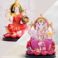 thumbnail image 2 of Large ganesh and laxmi statues, indian hindu god idol, pooja room figurines, mandir diwali d&eacute;cor, housewarming gift, 2 of 6