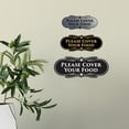 thumbnail image 3 of Signs ByLITA Designer Please Cover Your Food Sign (White) - Large, 3 of 5