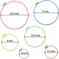 thumbnail image 2 of 6 Pieces Embroidery Hoops  Plastic Cross Stitch Hoop Ring 3.4-10.2 Inch (Multicolor) for Embroidery and Cross Stitch, 2 of 4