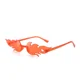 thumbnail image 2 of Frameless One Piece Candy Color Flame Shape SunglassesDark PurpleNosize Gao Jinjia unisex, 2 of 2
