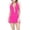 Hot Pink, variant on Levmjia Women Fishnet Halter Lingerie Mini Dress Soft Stretch Sheer Mesh Solid Color Lightweight Sleepwear Crisscross Front Cutout Breathable Home Date Night Adult Bodysuit