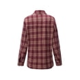 thumbnail image 4 of Giolshon Women Plaid Button Down Shirt Long Sleeve Blouses Jacket Casual Shacket Tops Spring Coat, 4 of 6