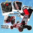 thumbnail image 7 of Xuanlur 24V 8.5 MPH Electric Go Kart for Kids w/ Front EVA Wheel, 400W Powerful Drift Kart w/Metal Frame, Music & Strobe Lights, Suspension, 2 Speed, 5 Point Harness, Crazy Cart for Kids 6+, Red, 7 of 7