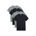 thumbnail image 2 of Fruit of the Loom Men's Short Sleeve Black and Gray V-Neck T-Shirts, Extended Sizes, 4 Pack, 2 of 4