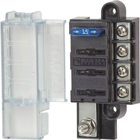 Automotive Fuse Block - Blue Sea Systems 5045 Fuse Block St Blade Mini 4 Cir-