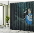 thumbnail image 4 of Ambesonne Colorful Shower Curtain, Cheshire Cat in Forest, 69"Wx75"L, Multicolor, 4 of 4