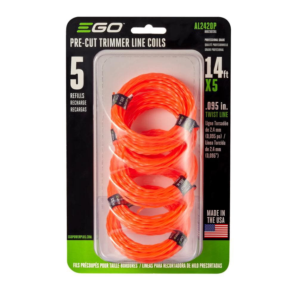 Ego Power+ Twisted Trimmer Line Pre-Cut 0.95 5Pk