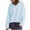 Light Blue, variant on Fnooota Sweaters for Women, Casual V Neck Long Sleeve Lightweight Pullover Tops Black Size L