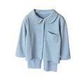 thumbnail image 5 of BLVB Girls Pajamas Set Long Sleeve Button-Down Sleepwear Nightwear Soft Pjs Set Loungewear Kids Clothes Sets(Blue,10-11Years), 5 of 8