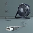 thumbnail image 2 of Rotating USB Desk Fan Portable Nightstand Tabletop Cooling Device Quiet Operation Work Office Dorm RV Truck Personal Supplies Black, 2 of 9