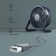 thumbnail image 5 of Matsuzay Ventilador de escritorio USB giratorio Mesita de noche portátil Dispositivo de refrigeración de Operación silenciosa Trabajo Electrodomésticos Negro, 5 of 6