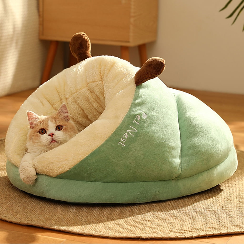 Cat Bed Soft Plush Cat Bed Comfortable Pet Bed Machine Washable for Small Cat