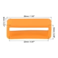 thumbnail image 2 of Uxcell Watch Band Strap Loops Silicone Watch Holder Keeper for 22mm Width Watch Band, Orange 4 Pack, 2 of 5