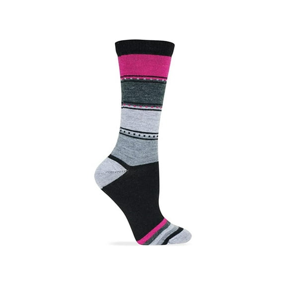 Wise Blend Women's Color Block Crew Socks 1 Pair, Black, Women's Shoe 6-9