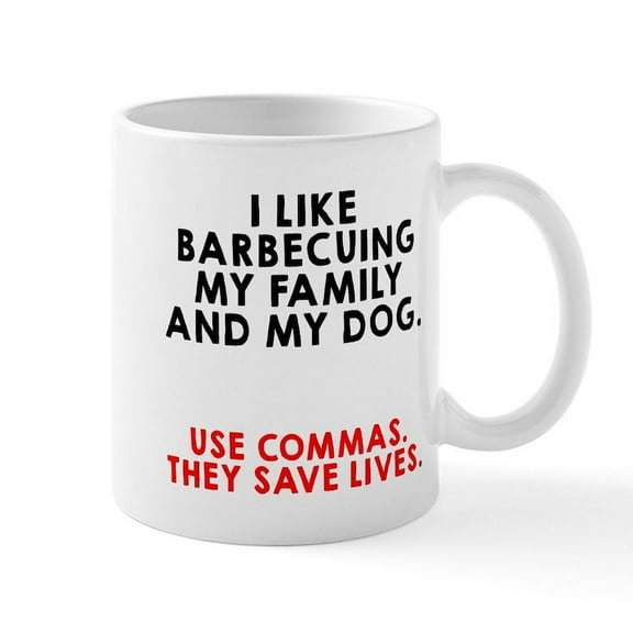 CafePress - I Like Barbecuing My Family Mug - 11 oz Ceramic Mug - Novelty Coffee Tea Cup
