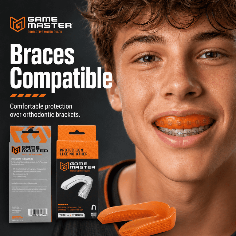 Youth Boil-and-Bite Mouth Guard, Strapless Design photo 6