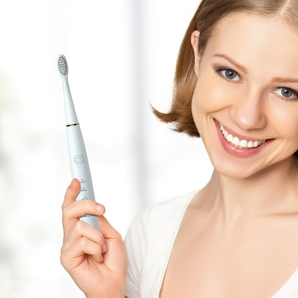 Cepillos de dientes manuales, extra suaves, con 2 cabezales, temporizador inteligente de 5 velocidades, IPX7, eléctrico.