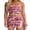 Pink, variant on Women Sequin Outfits Tassel Trim Halter Neck Tops and Mini Bodycon Skirt 2 Piece Set for Party Club