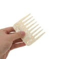 thumbnail image 3 of Unique Bargains 1 Pc Portable Marble Wide Tooth Comb Beige Acetate Sheet, 3 of 5