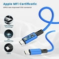 thumbnail image 3 of Cshidworld USB C to Lightning Cable [MFi Certified] 3Pack 6/6/10FT iPhone Fast Charger Cable Type C Charging Cord Compatible with iPhone 14 13 13 Pro Max 12 12 Pro Max 11 XS XR X iPad,Blue, 3 of 7