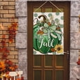 thumbnail image 5 of Hello Fall Green Pumpkin Decorative House Flag, Autumn Polka Dot Sunflower Garden Yard Outside Decorations, Thanksgiving Seasonal Burlap Outdoor Large Home Decor Double Sided 28 x 40, 5 of 6