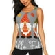 thumbnail image 1 of Balery Hello Fall Gnomes Camiseta sin mangas estampada ligera para mujer, tops de entrenamiento sin mangas, camisetas de yoga transpirables de secado rápido.-X-Large, 1 of 7