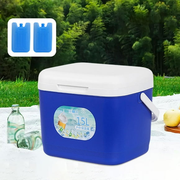 Nevera portátil de 15 l resistente a fugas para hombres y mujeres, ideal para bebidas frías y calientes, conciertos Azul
