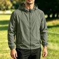 thumbnail image 2 of WRKEKC Lightweight Hooded Windbreaker for Men Quick Dry Zip-Up Casual Outerwear with Elastic Cuffs for Everyday Outdoor Activities, 2 of 9