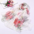 thumbnail image 3 of Babysbule Scarf for Women Fashion Women Flower Print Long Soft Wrap Scarf Simulation Silk Shawl Scarves, 3 of 8