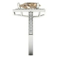 thumbnail image 3 of 2.36 ct Pear Cut Yellow Moissanite with Simulated Diamond Halo Accents 18K White Gold Womens Engagement Ring, 3 of 6