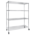 thumbnail image 5 of SYTHERS 4-Tier 59.1"D x 23.6"W x 70.9"H Adjustable Wire Shelving with Wheels for Kitchen Organization, Garage Storage, Laundry Room, NSF Certified, Chrome, 5 of 8