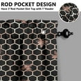 thumbnail image 5 of Kitchen Curtains 24 Inch Short - 3 Panel Set with Cute Bumble Bee and Honeycomb Print, Rod Pocket Window Curtain, 100% Polyester for Bee Lovers, Farmhouse, Kitchen, Living Room, Easy Wash, 5 of 6
