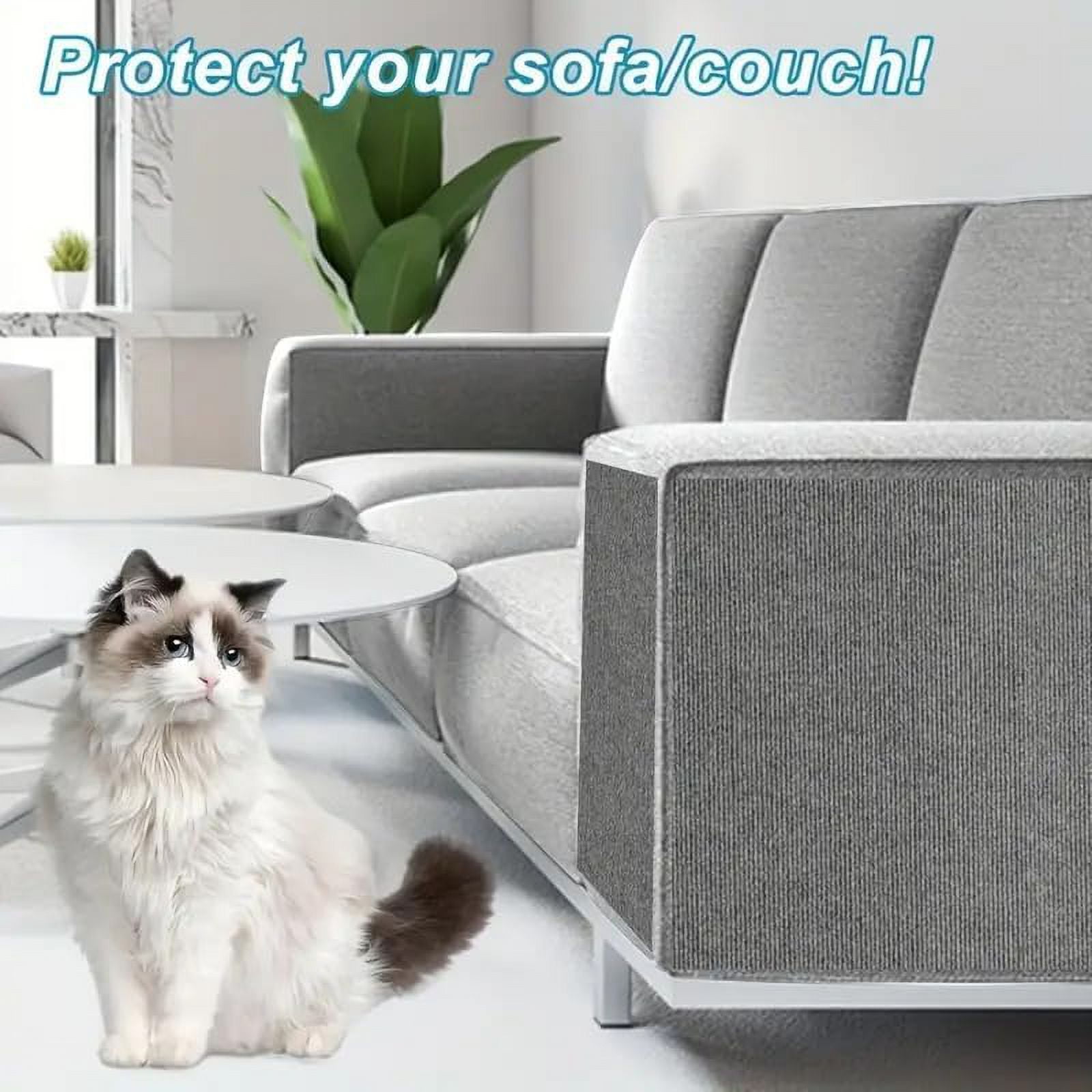 Cat Scratch Furniture Protector, Adhesive Cat Scratch Pad Couch Cat Scratch Protector from Cats Scratching, DIY Climbing Cat Scratcher Couch Protector from Cat Claws for Indoor Cat