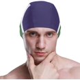 thumbnail image 4 of Wekity Mens Police Thin Blue Line Flag Swimming Cap, 4 of 5