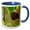 Blue/White, variant on 3drose, Costa Rica. Close-up of Three-toed Sloth., 11oz Mug