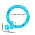 thumbnail image 3 of 3Pcs Plush Car Steering Wheel Cover Set - Non-Slip, for Steering Wheel/Handbrake/Gear, Winter Warmth, Blue, 3 of 6