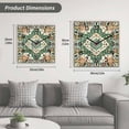 thumbnail image 5 of Green Orange Beige Boho Wooden Wall Clock Silent Non Ticking, Retro Ethnic Tribal Abstract Art Square Wall Clocks Battery Operated, Decor Clock for Home Office, Living Room, Kitchen, 10 Inch, 5 of 9