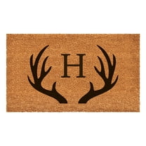 Antler Monogram Doormat, 24" x 48" (Letter H)