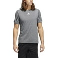 thumbnail image 2 of Adidas Men's Creator SS Athletic Tee T-Shirt Moisture Wick Drop Tail (Gray, L), 2 of 6