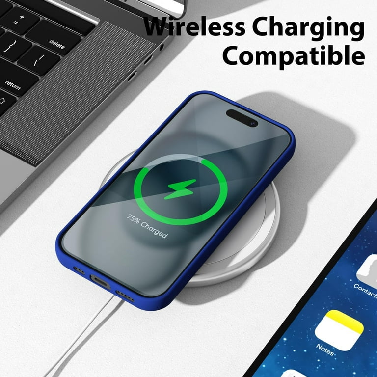 CENHUFO Beschermhoes voor iPhone 15 Pro Max, compatibel met MagSafe ingebouwd pantserglas, displaybescherming en camerabescherming, 360 graden beschermhoes, stootvast, case, magnetische -zwart