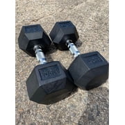 15 lb. Rubber Dumbbell Single
