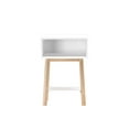 thumbnail image 4 of Plank+Beam Mid - Century Modern Nightstand with Cubby Shelf, Solid Wood Bedside Table for Bedroom, 4 of 6