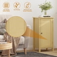 thumbnail image 4 of TROPOW 2-Tier Nightstand with Woven Rattan Door, Bamboo Floor Cabinet for Bedroom, Kitchen, Living Room, Hallway – Slim Design Accent Furniture, Freestanding Space Saving Storage Organizer, 4 of 7