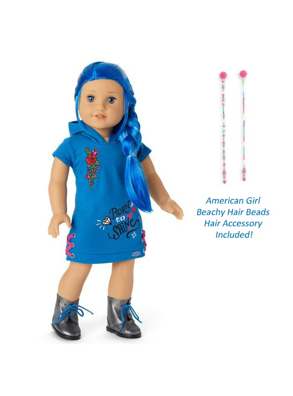 American Girl Doll #90 Blue Hair Blue Eyes 18" Doll DN90 Truly Me Hair Beads