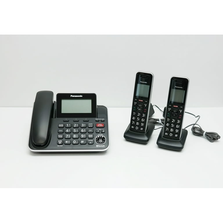 PANASONIC CORDED/CORDLESS PHONE SYSTEM W/ ANSWERING MACHINE, 55 OFF