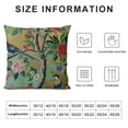 thumbnail image 5 of Green Pillow Cover Vintage Bird Flower Throw Pillow Covers Farmhouse Floral Decorative Pillowcase Outdoor Square Cushion Cover for Couch Sofa Bedroom Decor, 5 of 5