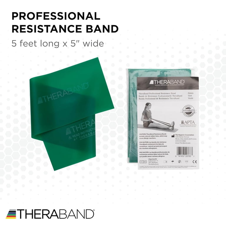 THERABAND グリーン THERABAND Resistance Bands, Level 4, Heavy Green, 4.6 lbs