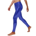 thumbnail image 2 of UVEASISHA Women's Faux Leather Leggings High-Waisted Stretchy Athletic Tights Night Out Fashion Events Carnival Party Skinny Pants with Pockets Blue M, 2 of 7